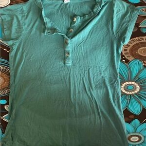 Turquoise/Green Kate Quinn Button up